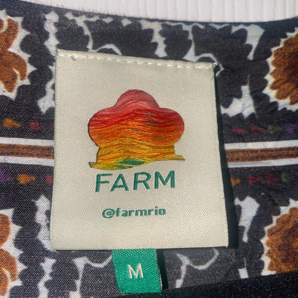 FARM Rio Beautiful Flower Tapestry Balloon Sleeve Blouse - Picture 3 of 6